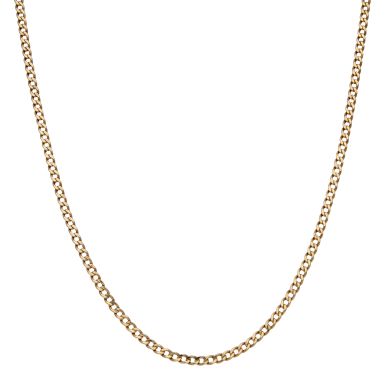 Pre-Owned 9ct Yellow Gold 21 Inch Hollow Curb Chain Necklace