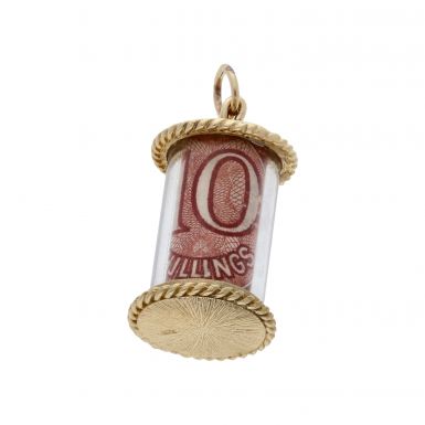 Pre-Owned 9ct Yellow Gold 10 Shillings Capsule Charm