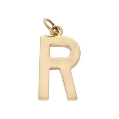Pre-Owned 9ct Yellow Gold Initial R Pendant