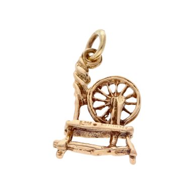 Pre-Owned 9ct Gold Spinning Wheel Charm