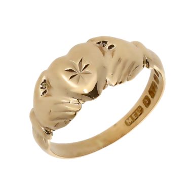 Pre-Owned 9ct Yellow Gold Childs Heart Dress Ring