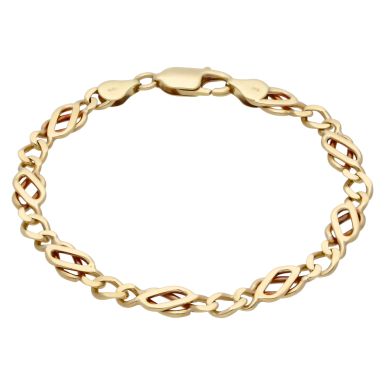 Pre-Owned 9ct Yellow Gold 7.5 Inch Celtic Link Bracelet