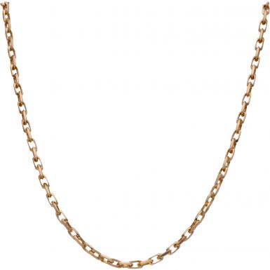 Pre-Owned 9ct Gold 21 Inch Diamond-Cut Belcher Chain Necklace
