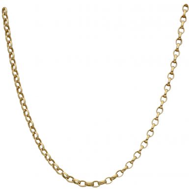 Pre-Owned 9ct Yellow Gold 17 Inch Oval Belcher Chain Necklace