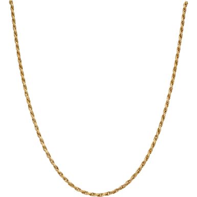 Pre-Owned 9ct Yellow Gold 17 Inch Rope Chain Necklace
