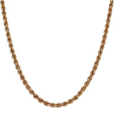 Pre-Owned 9ct Yellow Gold 20 Inch Hollow Rope Chain Necklace