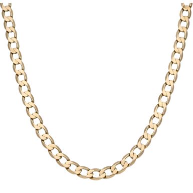 Pre-Owned 9ct Yellow Gold 22 Inch Heavy Curb Chain Necklace