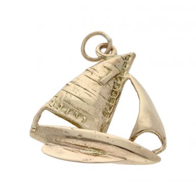 Pre-Owned 9ct Yellow Gold Sail Boat Charm