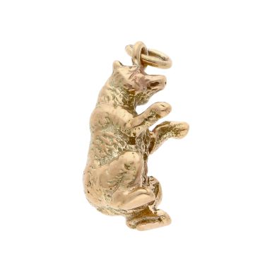 Pre-Owned 9ct Yellow Gold Solid Bear Charm
