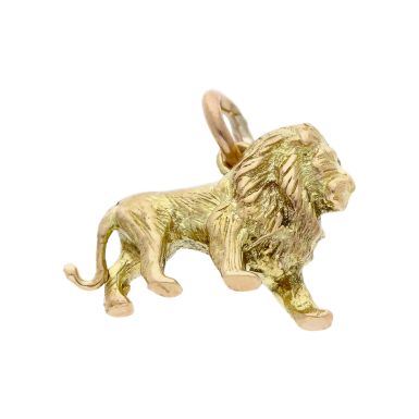Pre-Owned 9ct Yellow Gold Solid Lion Charm