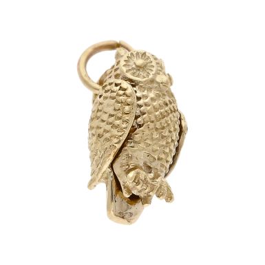 Pre-Owned 9ct Yellow Gold Owl Charm
