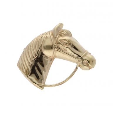 Pre-Owned 9ct Yellow Gold Lightweight Horse Head Brooch