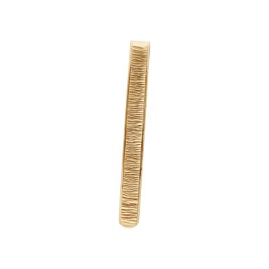 Pre-Owned Vintage 1971 9ct Yellow Gold Barked Tie Slide