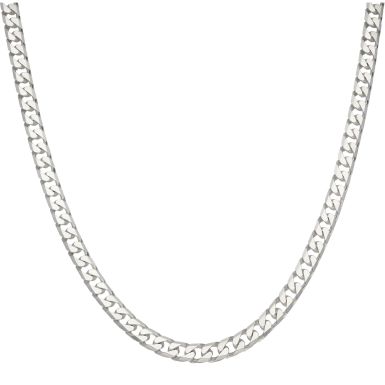 Pre-Owned Silver 20 Inch Curb Chain Necklace