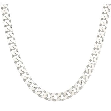 Pre-Owned Silver 20 Inch Heavy Curb Chain Necklace