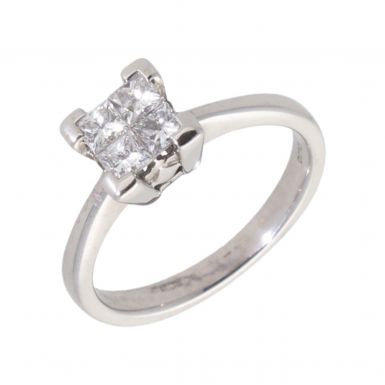 Pre-Owned 18ct White Gold 4 Stone Diamond Dress Ring