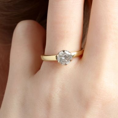 Pre-Owned 14ct Yellow Gold 0.99 Carat Diamond Solitaire Ring