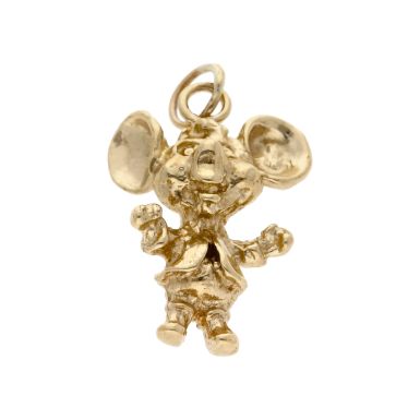 Pre-Owned 9ct Yellow Gold Solid Mouse Charm