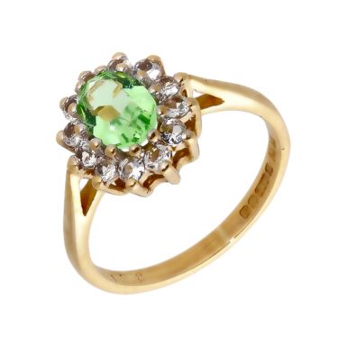 Pre-Owned Vintage 1967 9ct Yellow Gold Gemstone Cluster Ring