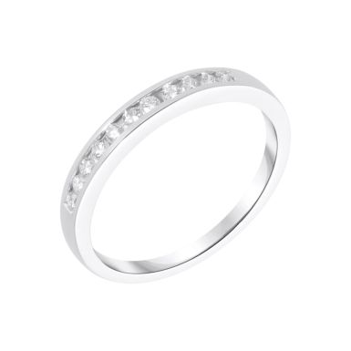 New 9ct White Gold 0.20ct Diamond Channel Set Eternity Ring