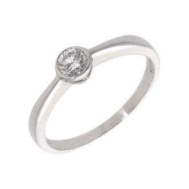 Pre-Owned 18ct White Gold 0.29 Carat Diamond Solitaire Ring