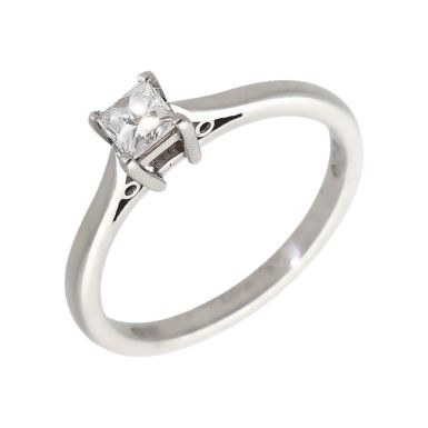 Pre-Owned Platinum 0.30ct Princess Cut Diamond Solitaire Ring