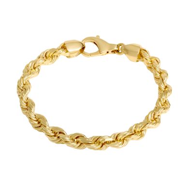 New 9ct Yellow Gold 8.5 Inch Solid Rope Bracelet 36.9g