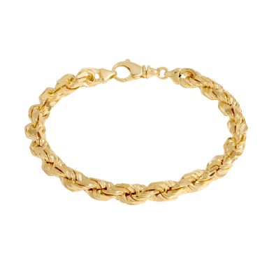New 9ct Yellow Gold 9.5 Inch Solid Rope Bracelet 47.8g