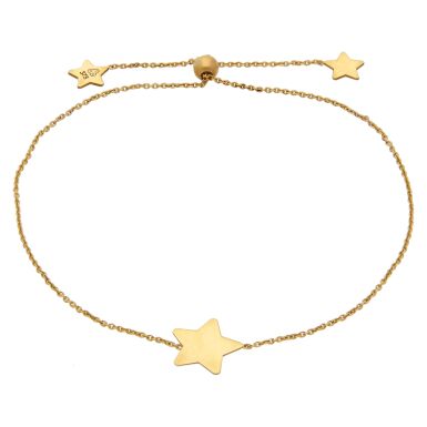 New 9ct Yellow Gold Polished Star Toggle Bracelet