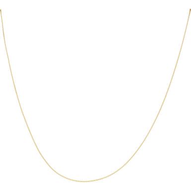 New 9ct Yellow Gold 16 Inch Slim Curb Chain Necklace