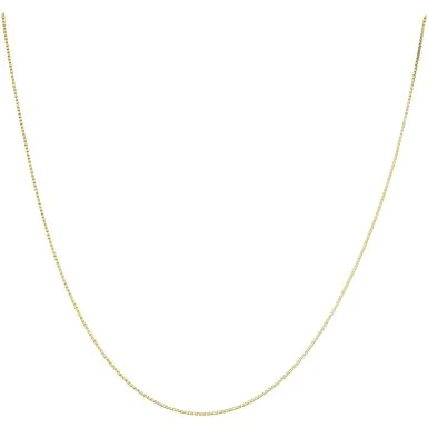 New 9ct Yellow Gold 18" Venetian Box Link Chain Necklace