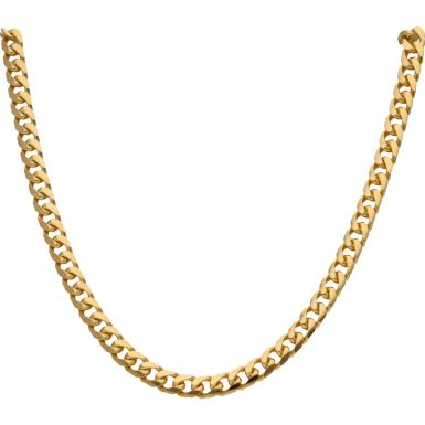 New 9ct Gold 22 Inch Solid Heavy Cuban Curb Chain Necklace 1.8oz