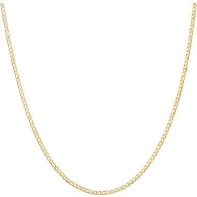 New 9ct Yellow Gold 18 Inch Solid Curb Link Chain Necklace