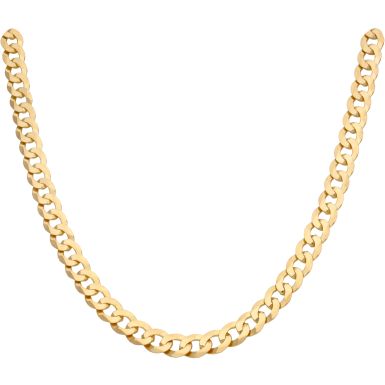 New 9ct Yellow Gold 24 Inch Solid Curb Chain Necklace 24.8g