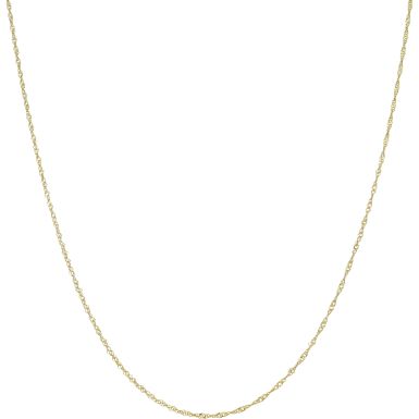 New 9ct Yellow Gold 20" Singapore Twisted Curb Chain Necklace