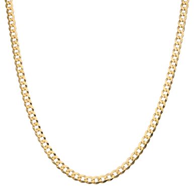 New 9ct Yellow Gold 22" Curb Link Chain Necklace 13.2g