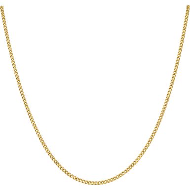 New 9ct Yellow Gold 18 Inch Hollow Curb Chain Necklace
