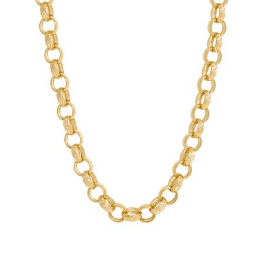 New 9ct Gold 26" Heavy Pattern & Polished Belcher Chain 77.4g