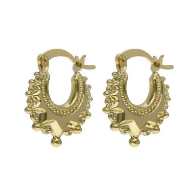 New 9ct Yellow Gold Traditional Creole Earrings