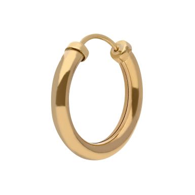 New 9ct Gold 14mm Single Mens Sleeper Hoop Earring