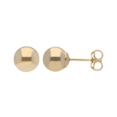 New 9ct Yellow Gold 6mm Ball Stud Earrings