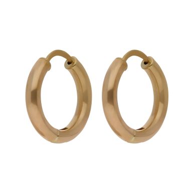 New 9ct Yellow Gold Sleeper Style Hinged Huggie Hoop Earrings