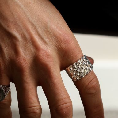 New Sterling Silver 5 Row Keeper Ring