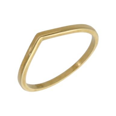 New 9ct Yellow Gold Half Wishbone Ring