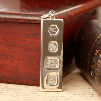 Pre-Owned Vintage 1978 Sterling Silver Ingot Pendant