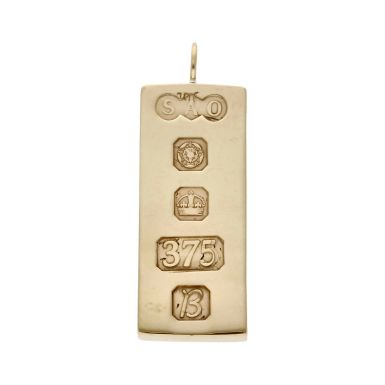Pre-Owned Vintage 1976 9ct Yellow Gold Ingot Pendant