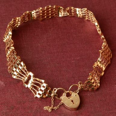 Pre-Owned Vintage 1983 7 Inch Fan Gate Bracelet