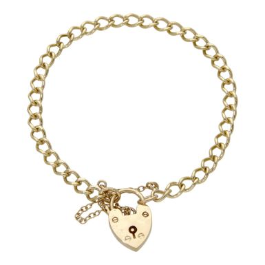 Pre-Owned Vintage 1980 7 Inch 9ct Curb Link Charm Bracelet
