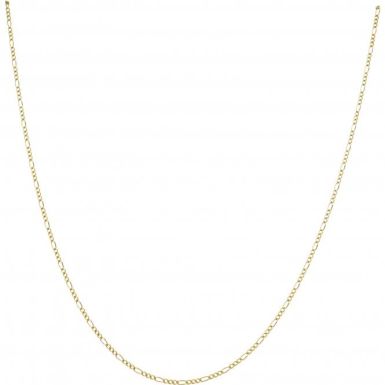 New 9ct Yellow Gold 20" Diamond-Cut Figaro Chain Necklace