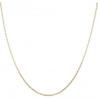 New 9ct Gold 20" Hollow Diamond-Cut Belcher Chain Necklace